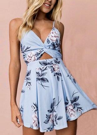 ⭐️комбез с цветами в голубом и синем цвете⭐️