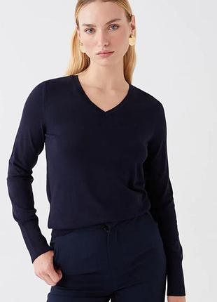 Темно-синий свитер реглан шерстяной cos р.xs