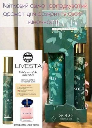 Женский парфюмированный набор (edp+лосьон для тела) thalia solo, 35/50 мл