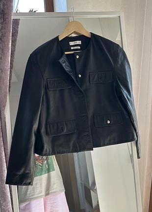 Шкіряний жакет mango