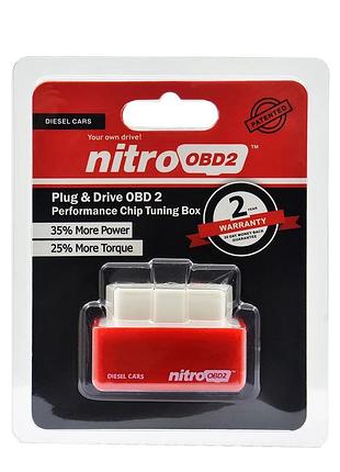 Чип-тюнинг nitro obd2 chip tuning box бензин / дизель атво, для увеличения мощности до 35% и крутяще 10