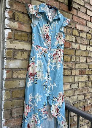 🌸🌸🌸🩵голуба довга сукня на літо
