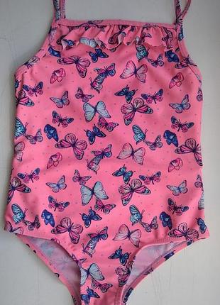 Primark купальник 4-5 лет 104-110 см бабочки метелики