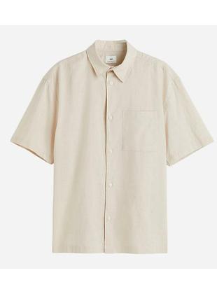 Льон + бавовна сорочка h&m