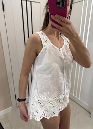 Топ майка бавовняний з прошвою s m