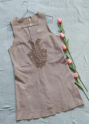 Uterque платье сарафан замша urtqüe платья до колен