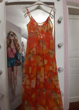 Платье макси на бретелях simone