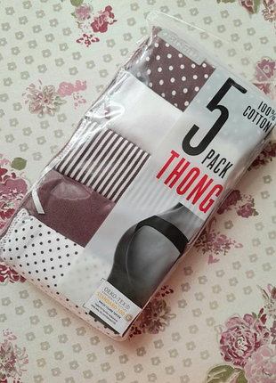 Бавовняні трусики стринги жіночі примарк оригінал primark