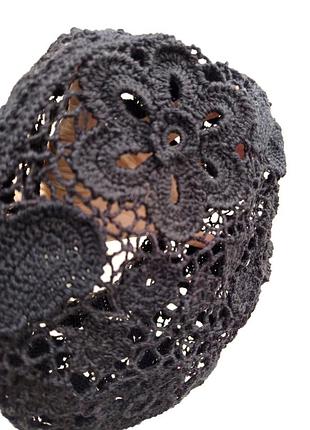 Летний берет. монохром черный.