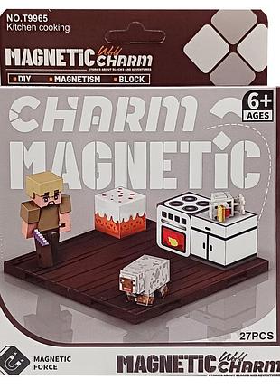 Дитячий магнітний конструктор minecraft 27 деталей