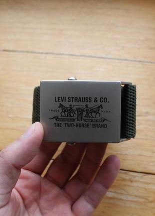 Унисекс тканевый пояс ремень levi's green belt