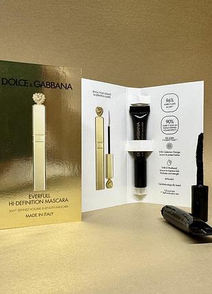 Dolce&gabbana everfull hi-definition mascara обʼємна та подовжуюча туш для вій чорна