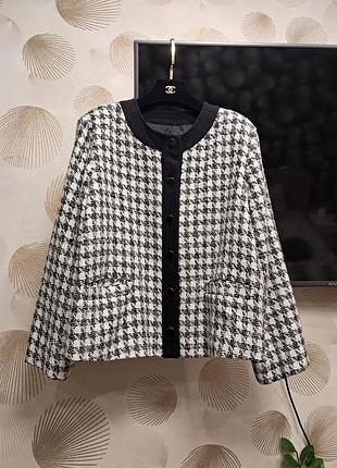 Твидовый жакет/кардиган в винтажном стиле 2/3xl