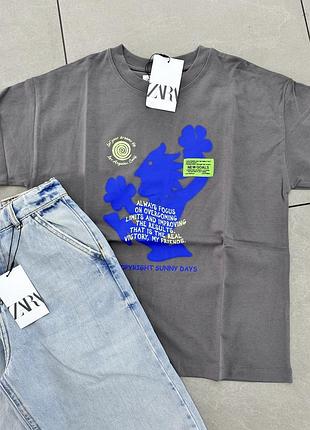 Костюм літній на хлопця футболка та шорти джинсові zara іспанія6 фото