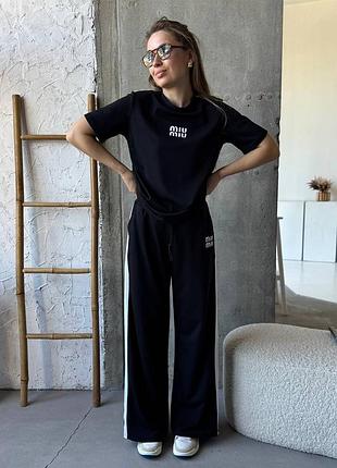 Жіночий літній спортивний костюм двійка,женский спортивный летний костюм миу міу