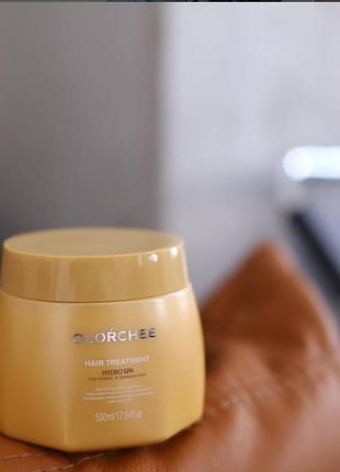 Маска для интенсивного увлажнения волос - olorchee hydro spa mask / hadat cosmetics