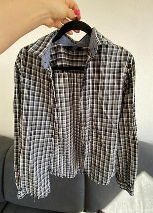 Сорочка чоловіча в клітинку з довгим рукавом