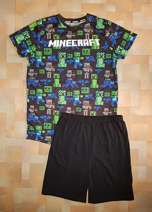 Яркий комплект minecraft 11-13 лет 152-158 см, пижама primark майнкрафт