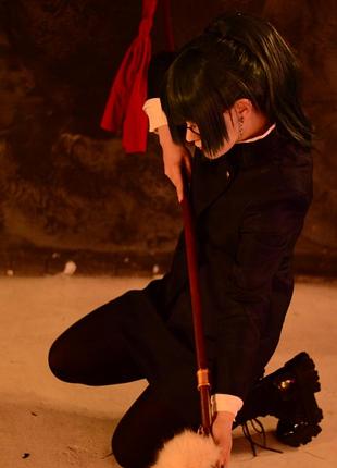 Косплей маки зенин maki zenin jujutsu kaisen cosplay аниме перука кофта юбка окуляри катана