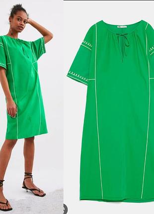 Платье в стиле бохо с вышивкой zara
