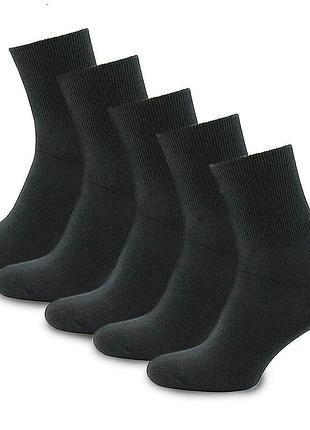 Набор высокие мужские медицинские бессшовные носки 5 пар 41-47 черные