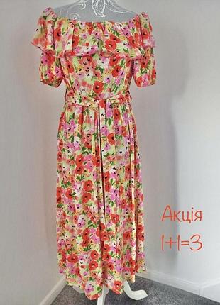 Вискозный сарафан f&amp;f платье в цветочный принт