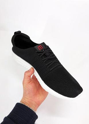 Чоловічі чорні літні кросівки в сіточку 41-45р ws59514