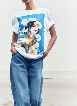 Футболка zara,p.m-l