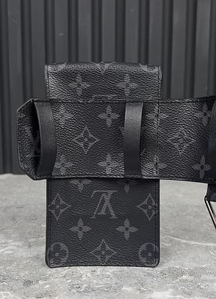 Louis vuitton monogram belt bag eclipse utility pounch 35 mm crossbody сумка на пояс оригинал 6