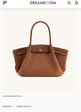 Сумка jw pei hana medium faux suede tote коричнева