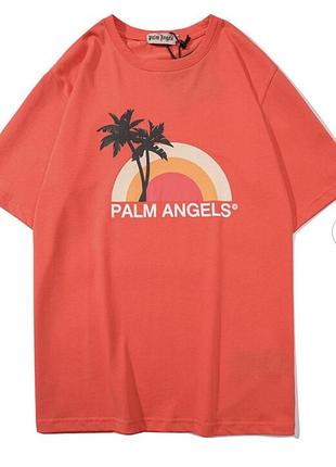 Футболка червона "пальма" palm angels