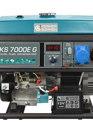 Генератор газобензиновый könner & söhnen ks 7000e g