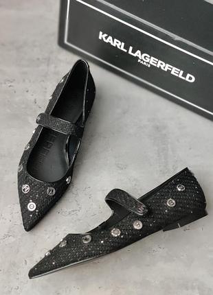 Черные балетки бренд karl lagerfeld размер us 73 фото