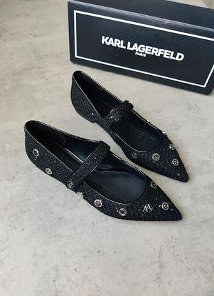 Черные балетки бренд karl lagerfeld размер us 75 фото