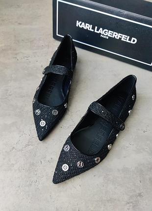 Черные балетки бренд karl lagerfeld размер us 72 фото