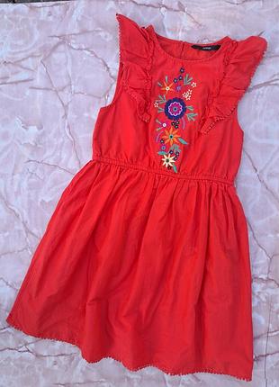 Летнее платье на девочку george с вышивкой
