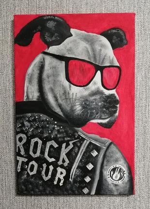 Картина маслом rock☆dog