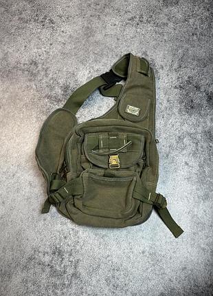 Класна сумка через одне плече slim bag в стилі diesel oakley