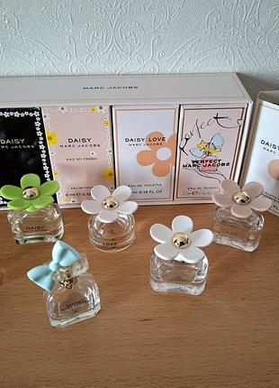 Флаконы миниатюр лот marc jacobs fragrances daisy love eau so fresh perfect ромашка цветы