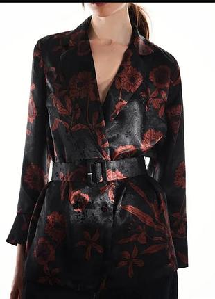 Атласна блуза кардиган zara