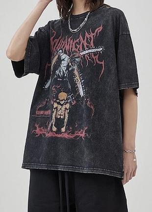 Футболка унисекс аниме принт denji chainsaw man