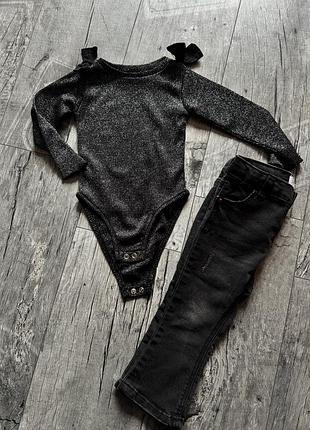 Блискучий боді zara 9-12міс