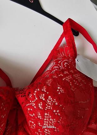 Бюстгалтер мереживний червоний hunkemoller 75e5 фото