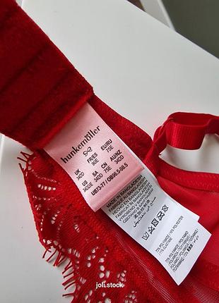 Бюстгалтер мереживний червоний hunkemoller 75e10 фото