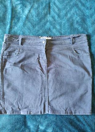 Юбка коротка,синя