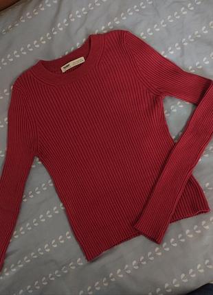 Джемпер pull & bear оригинал женский новый красного цвета