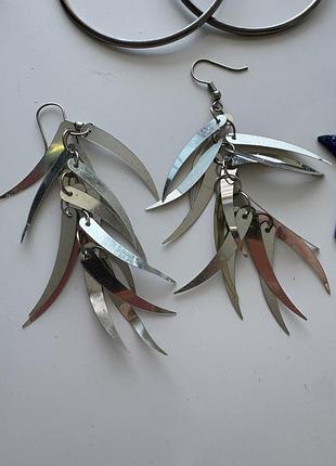 Сережки серебристі