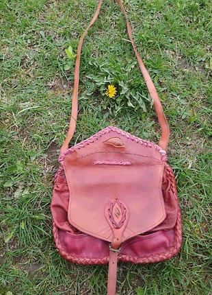 Сумочка кожаная винтажная женская