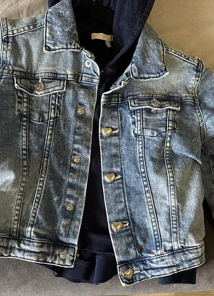 Джинсовка / джинсовая куртка h&m 122/128 7/8 лет