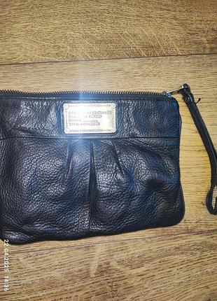 Клатч marc by marc jacobs кожа черного цвета